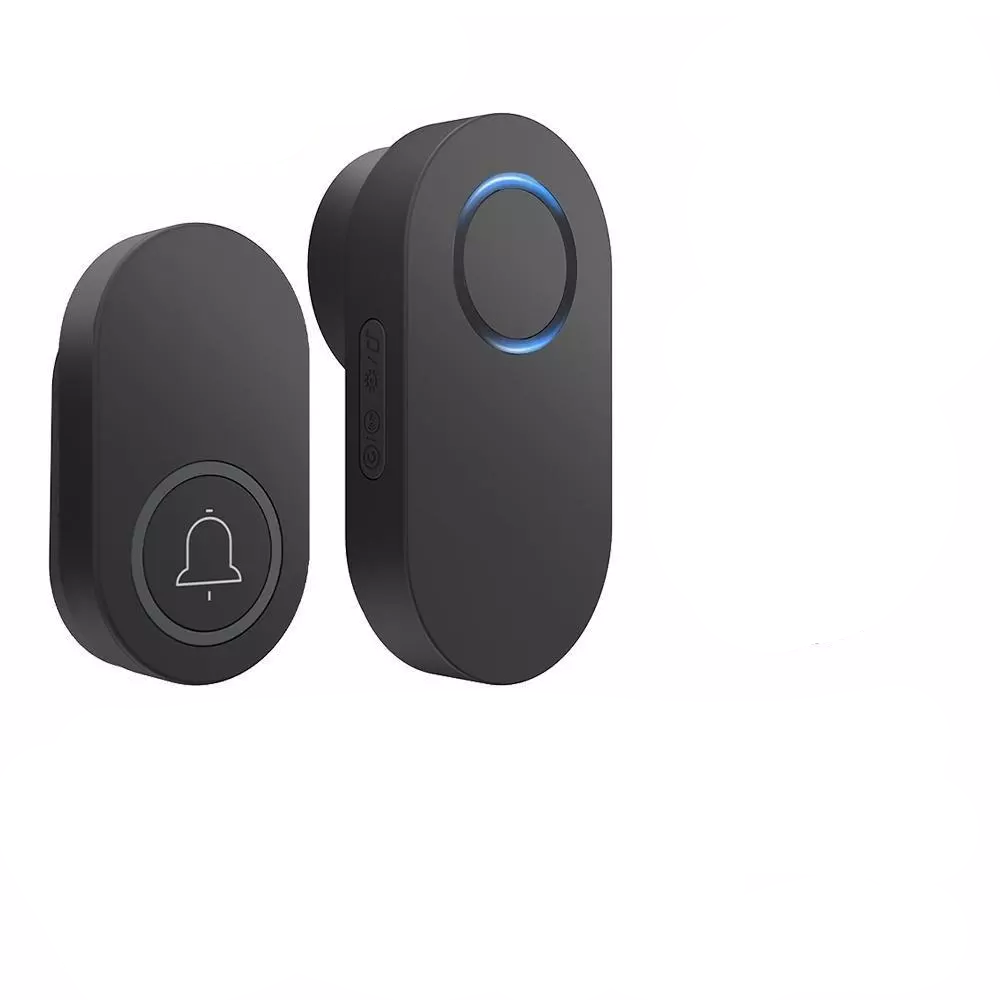 Smartrul WIRELESS DOOR BELL - BLACK BATTERY MODEL 1 Button / 1 Receiver