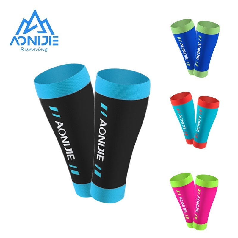 Aonijie CALF COMPRESSION LEG SLEEVES - LAKE BLUE MEDIUM
