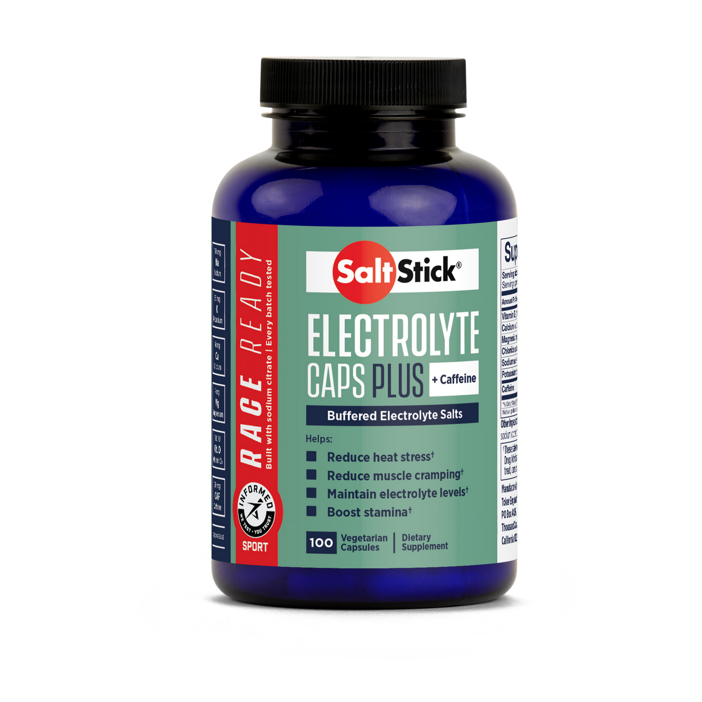 SaltStick Race Ready Electrolyte Caps Plus + Caffeine - Packet 4ct