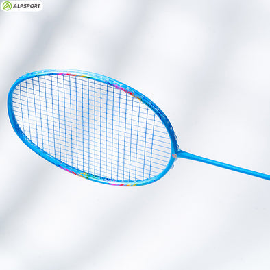 ALP SPORT 1pc - ALP BBQ2.0 8U Super Light Titanium Alloy 100% Full Carbon Fiber Badminton Racket 24-30Lbs with Leather Carrying Bag