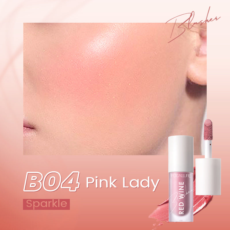 Focallure Hangover Red Wine Natural Cheek Tint Blusher - Liquid Blush