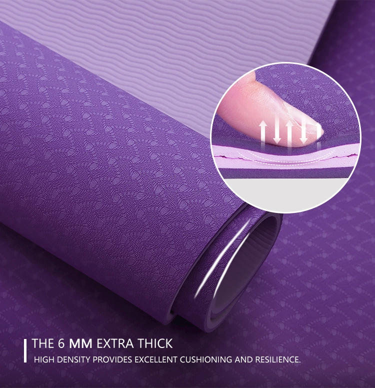 TOPKO Dual Color TPE LIGHTWEIGHT & THICK Yoga Mat -Easy to carry