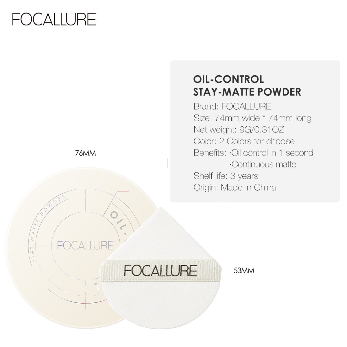 Focallure Oil Control Stay-matte Powder - FA236