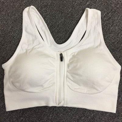 Women's SPORTS BRA Front Zipper Shock-proof Wire-free Breathable Material To Keep you COOL AND DRY
