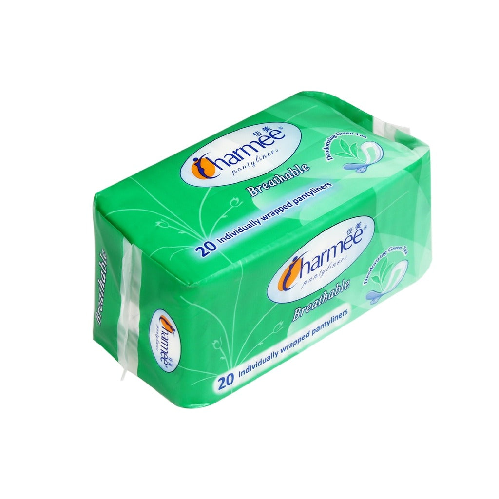 Charmee Pantyliner Breathable Deodorizing Green Tea (20's x 24 packs) - 1 case