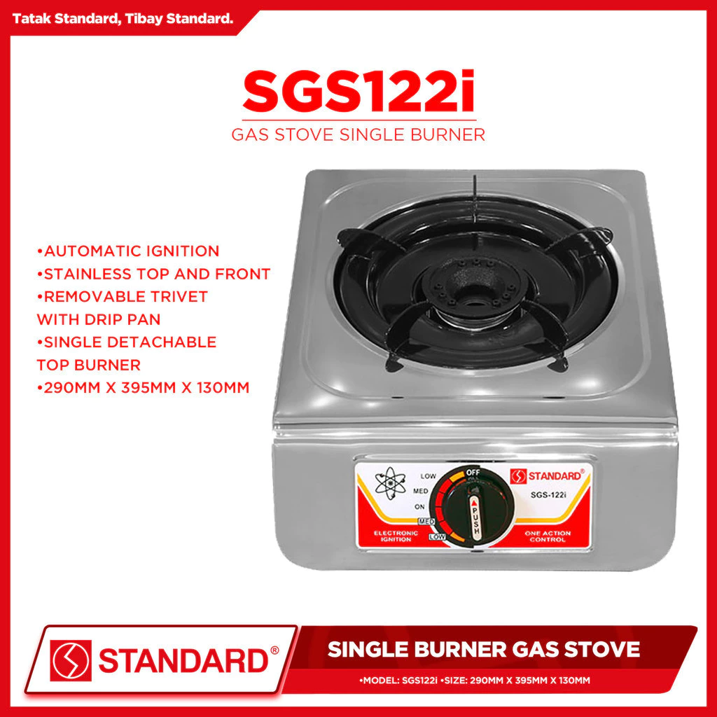STANDARD SINGLE BURNER LPG Gas Stove - (BURNER ONLY) 290mm x 395mm x 130mm