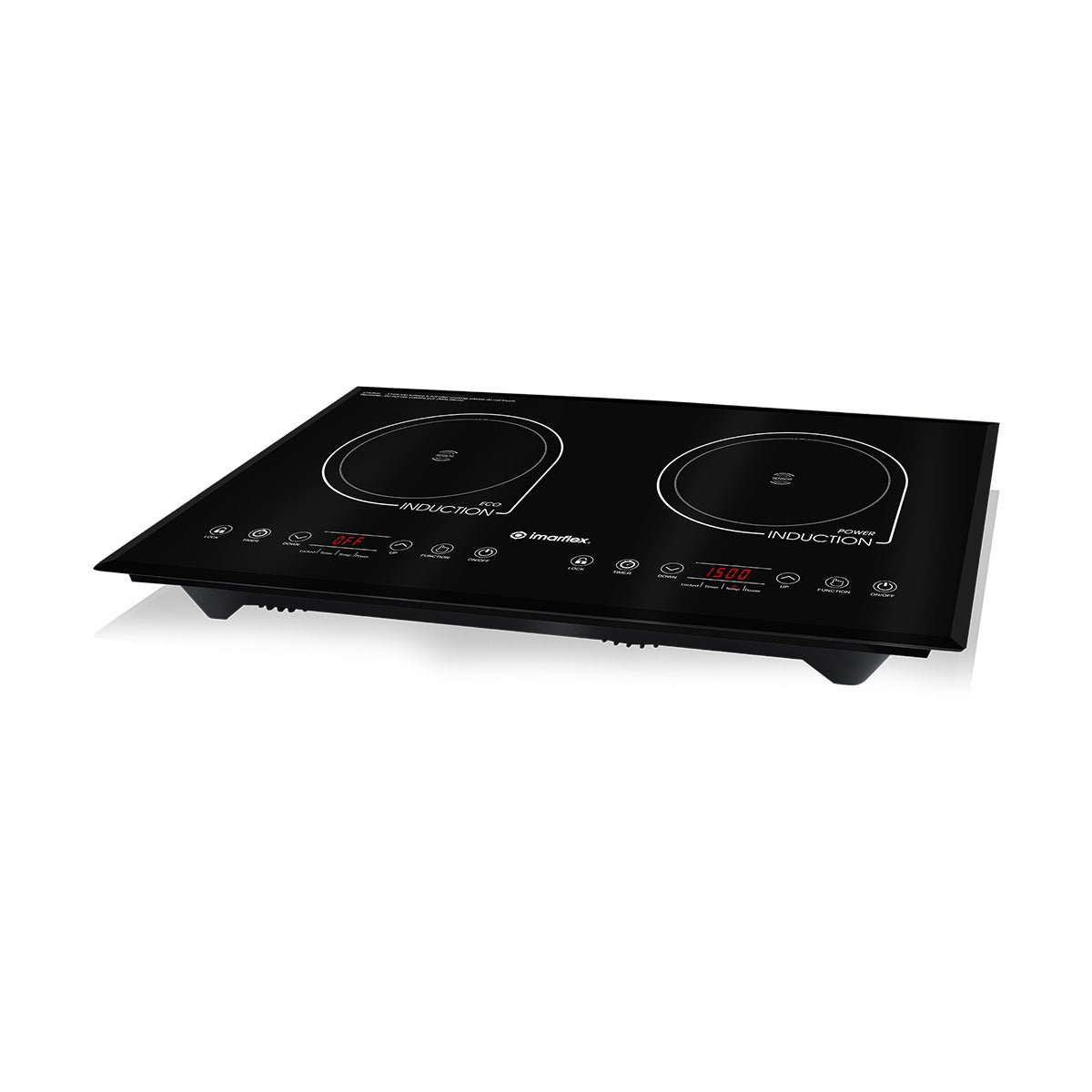 IMARFLEX Built-in Twin Induction Cooker IDX-3250B - L 1300W / R 1500W CHILD LOCK Auto Sense ON Pot/Auto OFF Function
