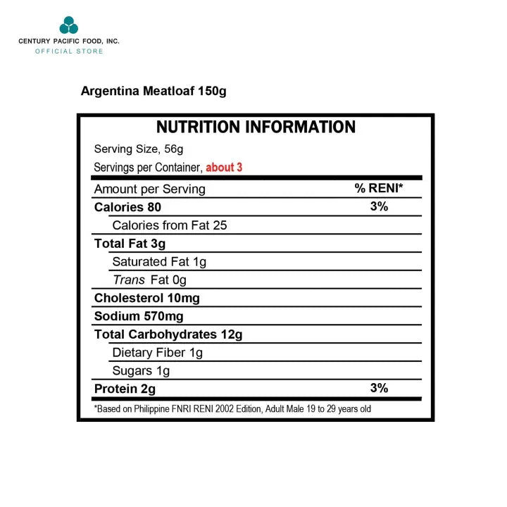 Argentina Meat Loaf 150g x 48