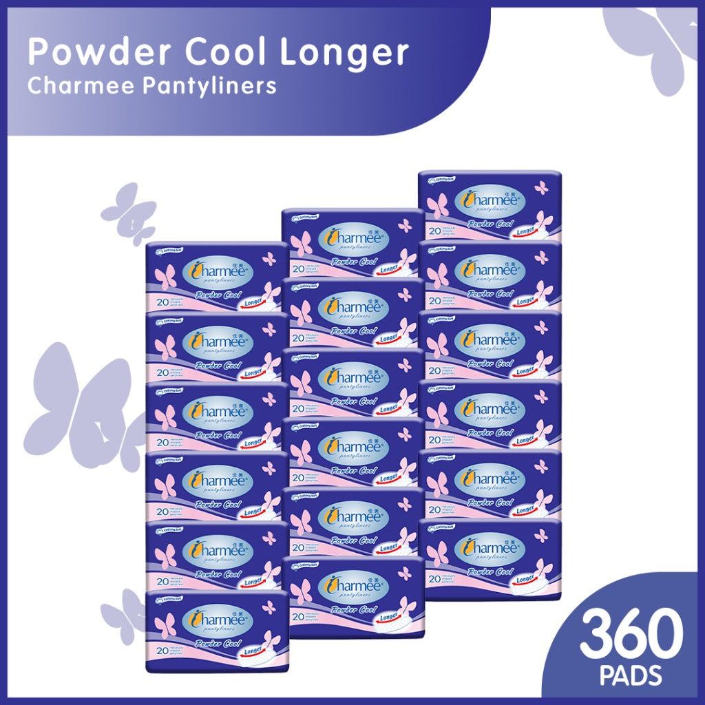 Charmee Pantyliner Powder Cool Longer 20's x 36 packs - 1 case