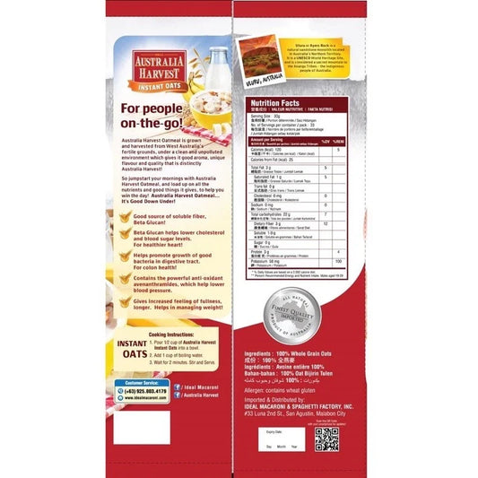 AUSTRALIA HARVEST Instant Oats 1kg