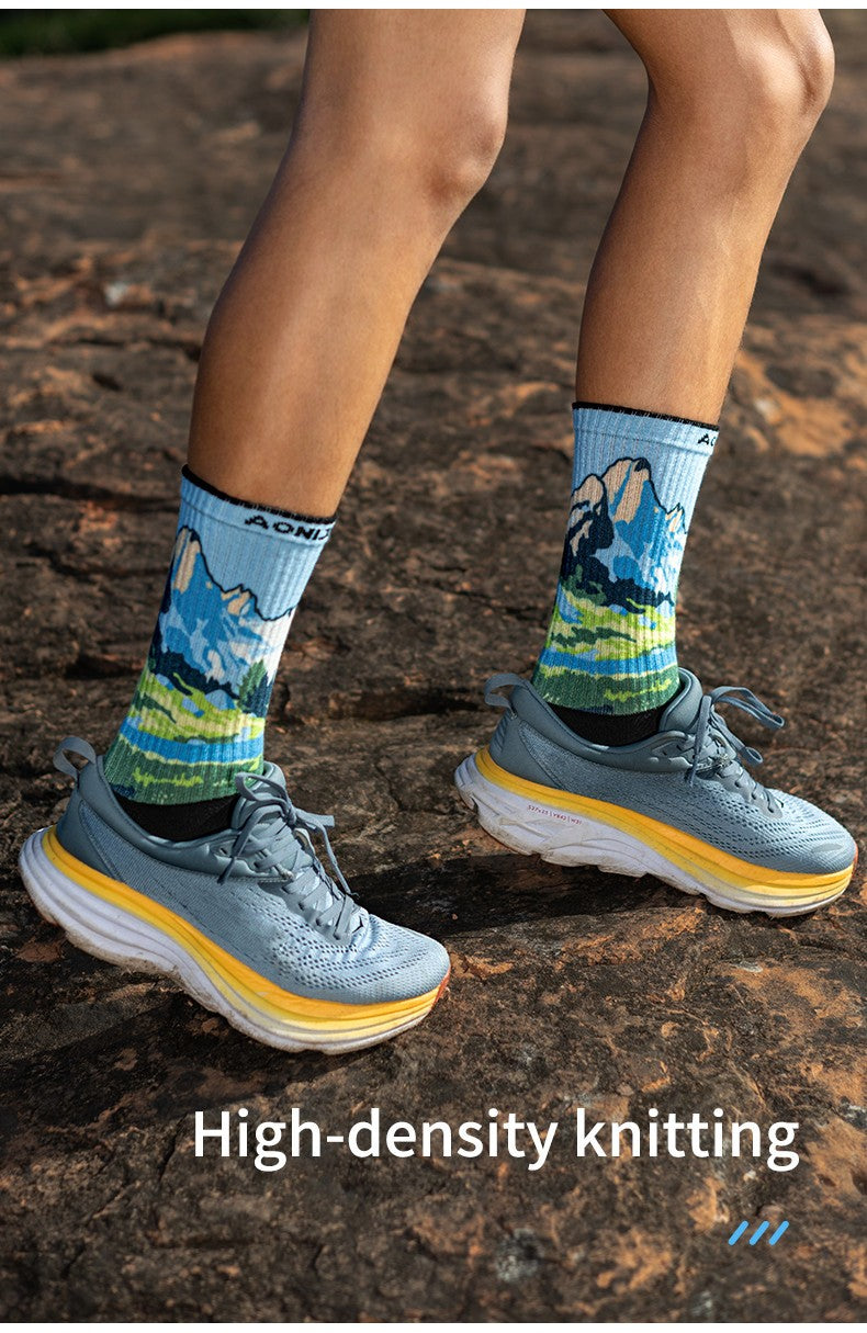 Aonijie Calf Toe Socks Model no. E4843 -- ANTELOPE