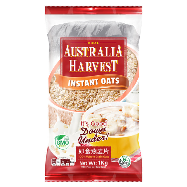 BULK - AUSTRALIA HARVEST Instant Oats 1kg x 15 (CASE)