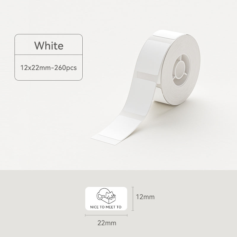 Niimbot D11/D110/D101/H1S Thermal Label 12-15mm Name Sticker White Label Paper Sticker 7.5-8meters