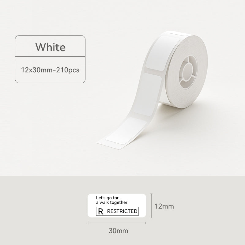 Niimbot D11/D110/D101/H1S Thermal Label 12-15mm Name Sticker White Label Paper Sticker 7.5-8meters