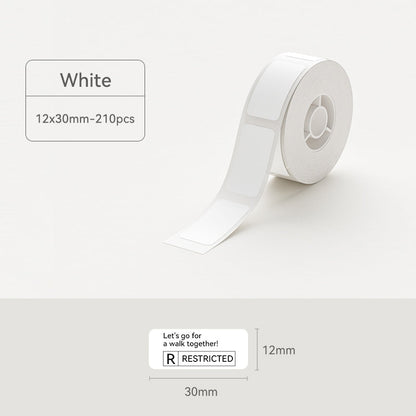 Niimbot D11/D110/D101/H1S Thermal Label 12-15mm Name Sticker White Label Paper Sticker 7.5-8meters