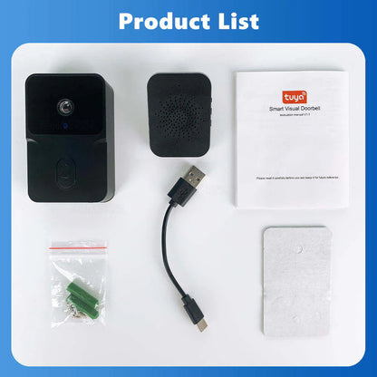 Smartrul Tuya Wireless Intelligent Wi-Fi Doorbell  Outdoor High-Definition Camera - BLACK 1/2