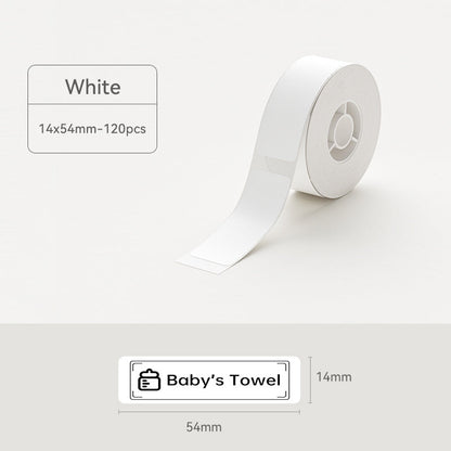 Niimbot D11/D110/D101/H1S Thermal Label 12-15mm Name Sticker White Label Paper Sticker 7.5-8meters