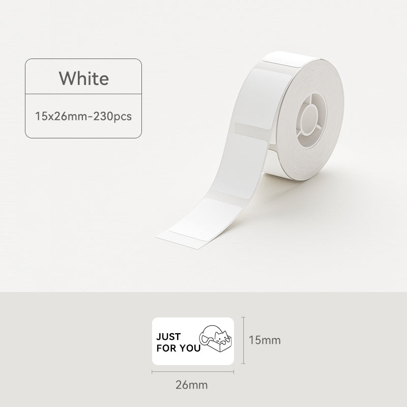 Niimbot D11/D110/D101/H1S Thermal Label 12-15mm Name Sticker White Label Paper Sticker 7.5-8meters