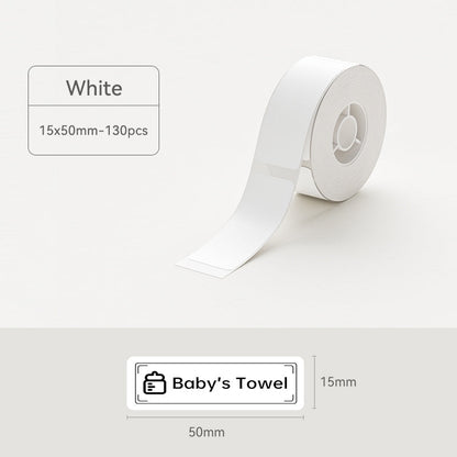 Niimbot D11/D110/D101/H1S Thermal Label 12-15mm Name Sticker White Label Paper Sticker 7.5-8meters