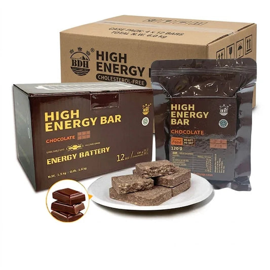 1 CASE of CHOCOLATE High Energy Bar - 9 Boxes x 12 pcs - Exp. Date 2044
