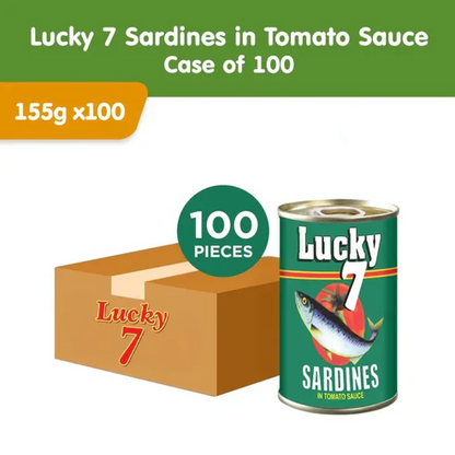 Lucky 7 Sardines in Tomato Sauce 155g x 100 cans