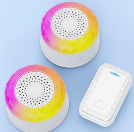SMATRUL WIRELESS DOOR BELL - WHITE 2 BUTTON / 1 RECEIVER