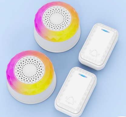 SMATRUL WIRELESS DOOR BELL - WHITE 2 BUTTON / 2 RECEIVERS