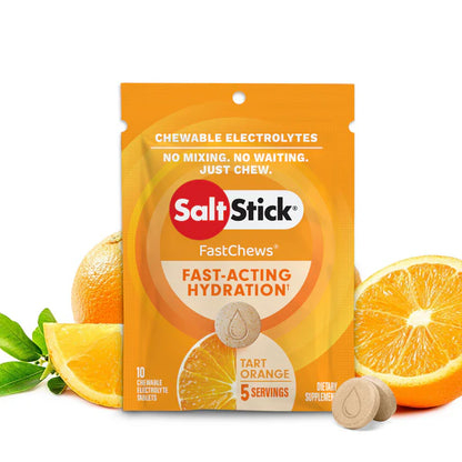 SaltStick Electrolyte Fastchews - Tart Orange - Packet 10ct