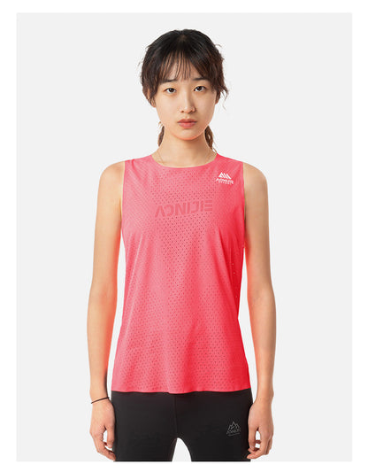 AONIJIE FW6189 Pink Running Sleeveless Vest Women Quick Drying Breathable T-shirt LIGHTWEIGHT