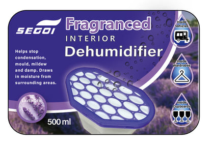 Segoi DEHUMIDIFIER LAVENDER scented 500ml - Easy To Use and Absorbs moisture for mildew removal