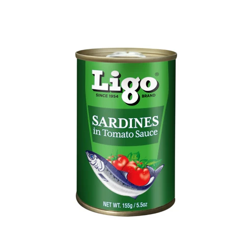 Ligo Sardines in Tomato Sauce Rich in Calcium, Protein and Lycopene 155g x 100 cans