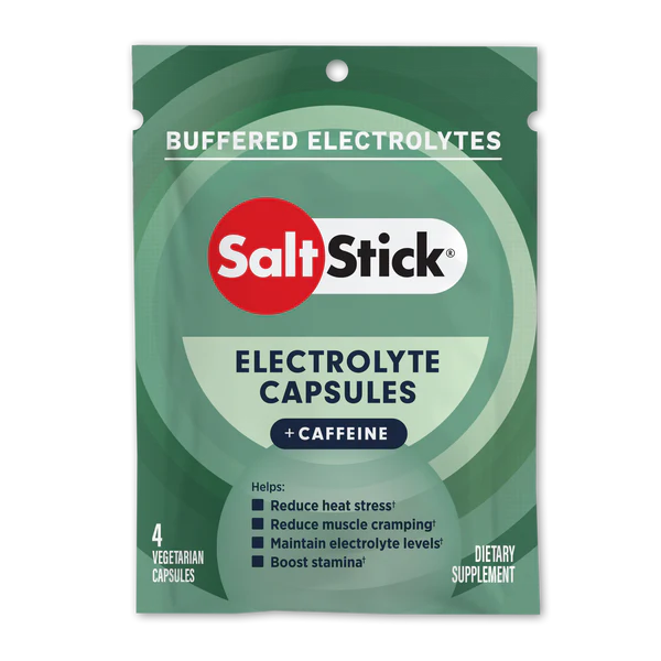 SaltStick Buffered Electrolyte Caps + Caffeine 100ct Bottle