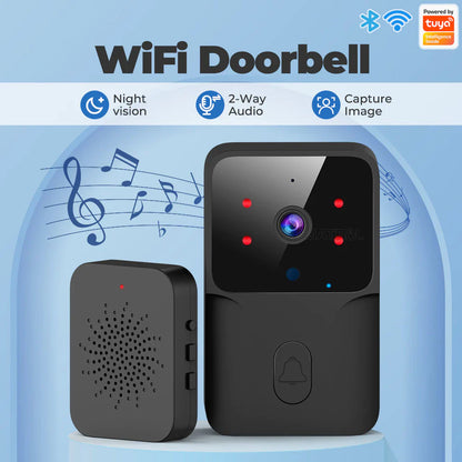 Smartrul Tuya Wireless Intelligent Wi-Fi Doorbell  Outdoor High-Definition Camera - BLACK 1 / 1