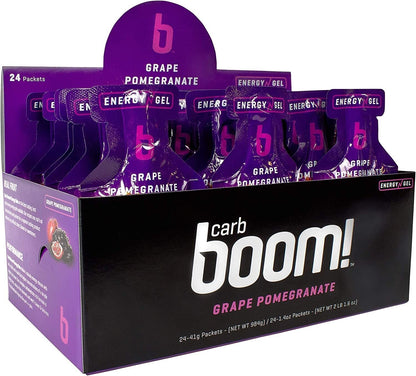 10 pcs GRAPE POMEGRANATE Carb Boom Energy Gel Single Serve Packet Sachet 41g - EXP DATE MAY 23, 2026