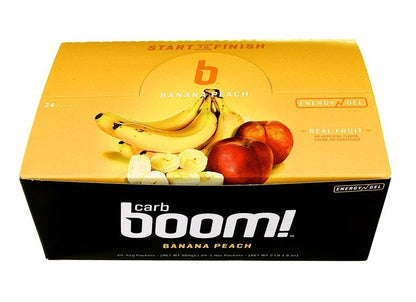 10 pcs BANANA PEACH Carb Boom Energy Gel Single Serve Packet Sachet 41g - EXP DATE MAY 23, 2026