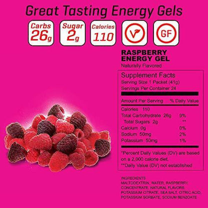 10 pcs RASPBERRY Carb Boom Energy Gel Single Serve Packet Sachet 41g - EXP DATE MAY 23, 2026