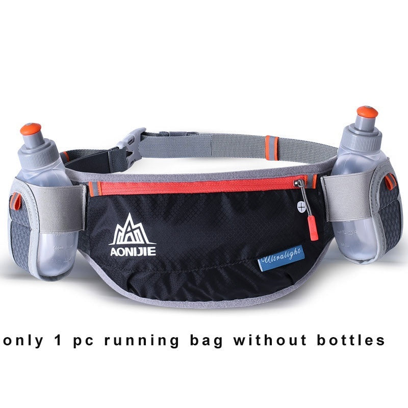 Aonijie E882 Running Hydration Belt with 2 pockets for 170ml water bottles - BLACK