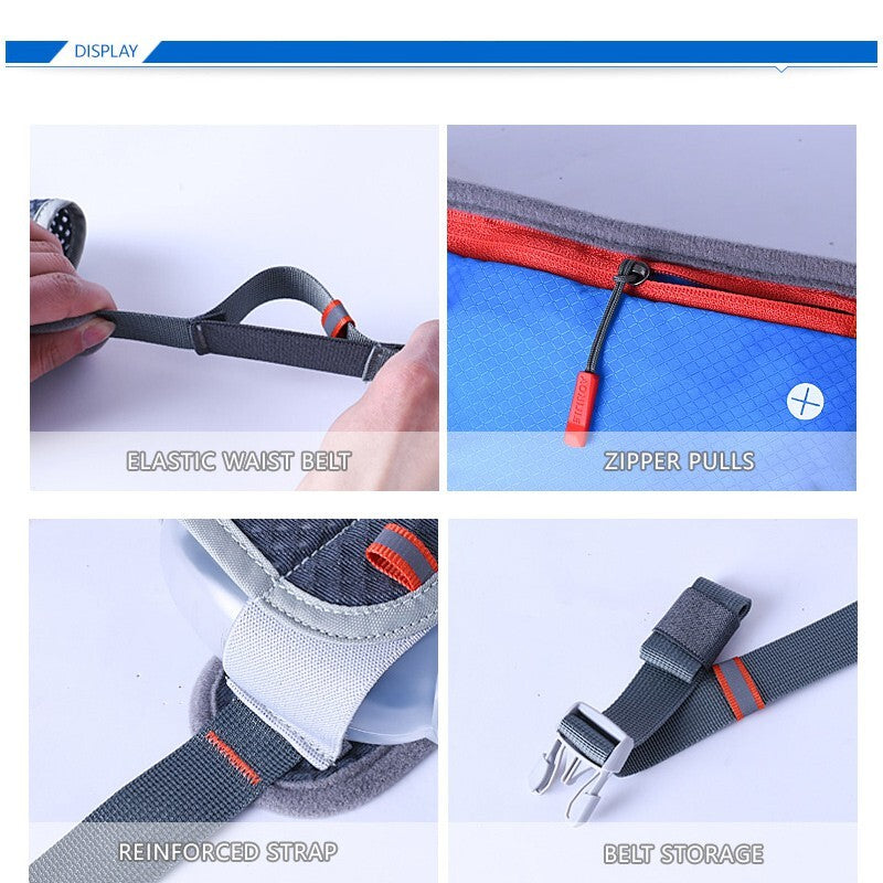 Aonijie E882 Running Hydration Belt with 2 pockets for 170ml water bottles - BLACK