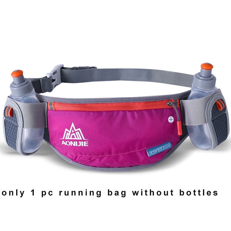 Aonijie E882 Running Hydration Belt with 2 pockets for 170ml water bottles - ROSE