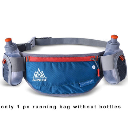 Aonijie Running Hydration Belt DARK BLUE with 2 pockets for 170ml water bottles