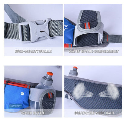 Aonijie E882 Running Hydration Belt with 2 pockets for 170ml water bottles - ROSE