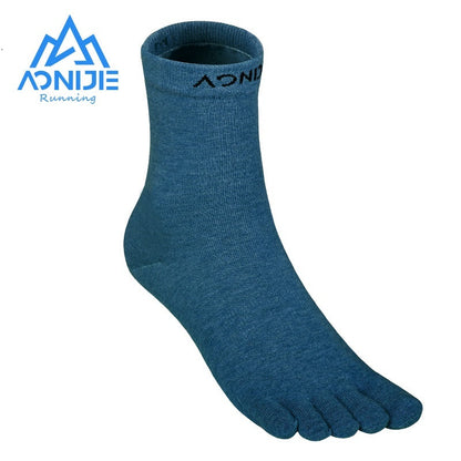 Aonijie MID CALF TOE SOCKS - BLUE LARGE