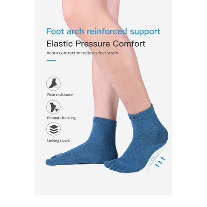 Aonijie MID CALF TOE SOCKS - BLUE LARGE
