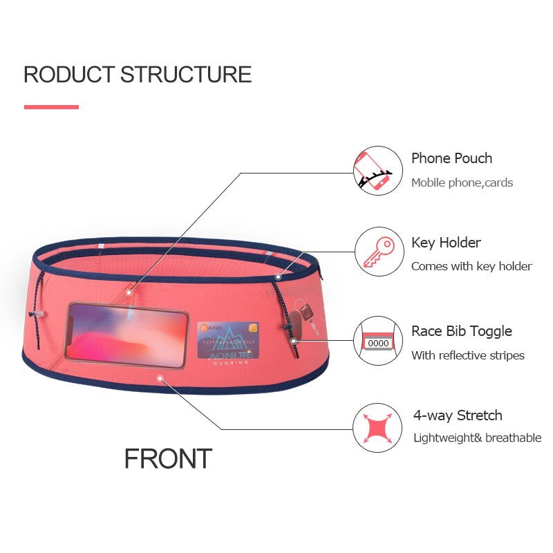 Aonijie Ultralight Running WAIST BELT - BLUE S/M