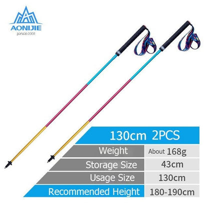 Aonijie CARBON FIBER HIKING POLE 130cm - 2pcs (Rainbow)