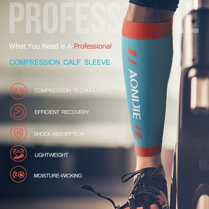 Aonijie CALF COMPRESSION LEG SLEEVES - BLUE XLARGE
