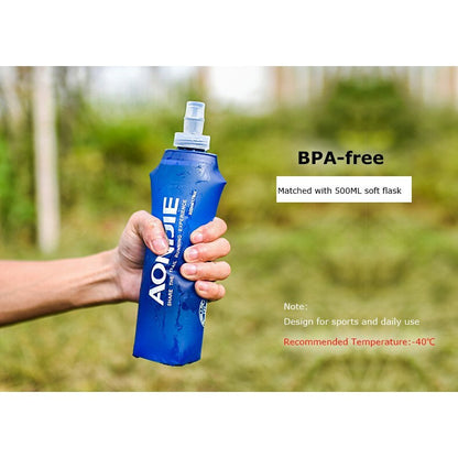 Aonijie Handled Water Bottle Pouch and Phone Case with 500ml Soft Flask - BLUE