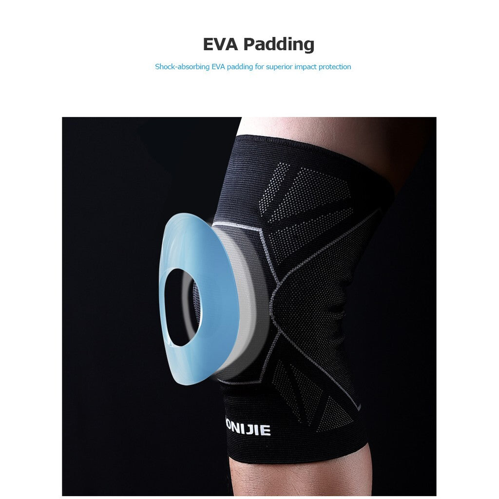 Aonijie 4108 COMPRESSION KNEE PAD 1PC Knee Brace Support - BLACK MEDIUM