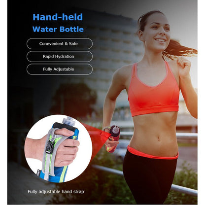 Aonijie Handled Bottle Pouch and Phone Case with 500ml Soft Flask - BLACK