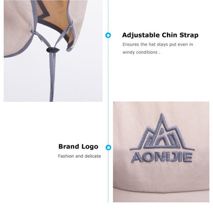Aonijie WHITE VISOR NECK COVER HAT